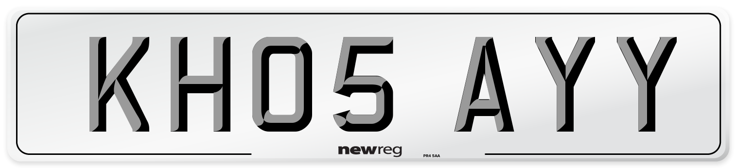 KH05 AYY Number Plate from New Reg